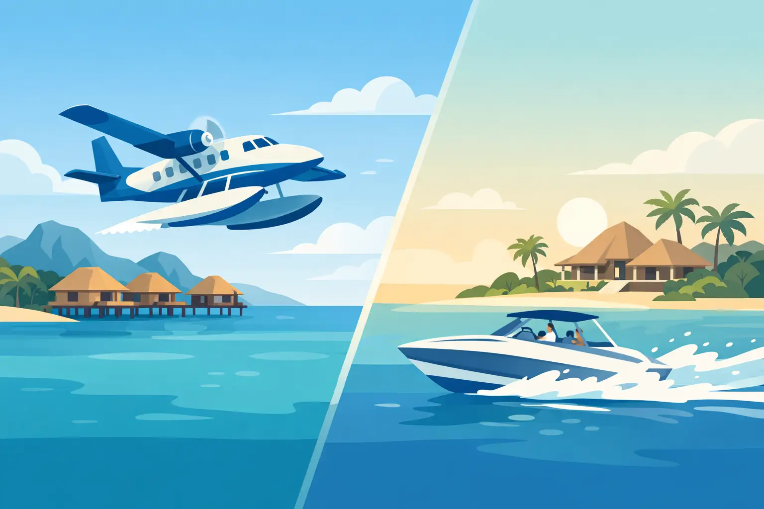 Seaplane Versus Speedboat Resort Transfers